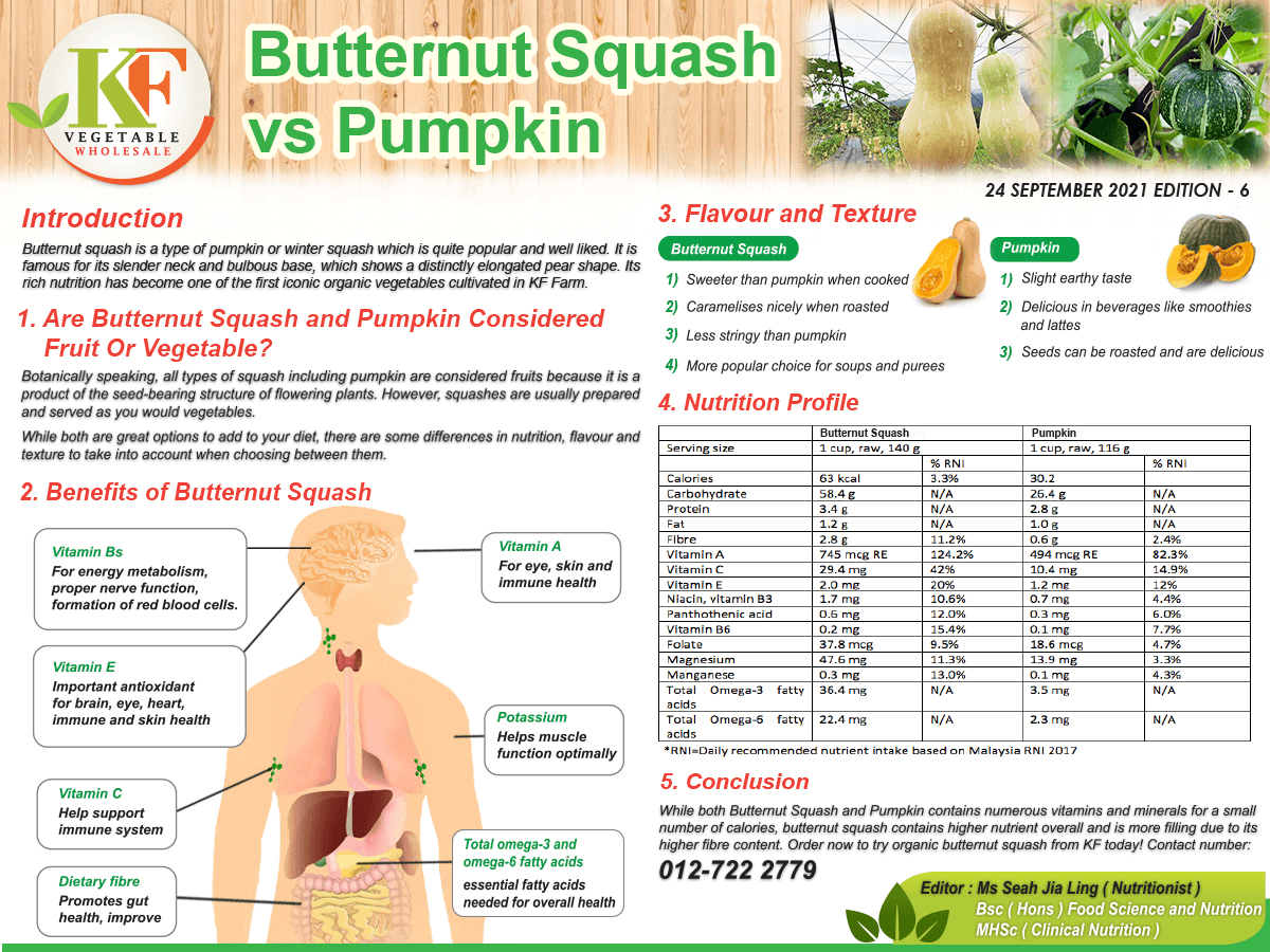 Butternut Squash vs Pumpkin